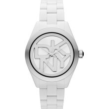 White and Black Plastic Bracelet Watch