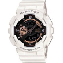 White G-Shock 50mm Rose Gold Digital Dial Anti-Magnetic