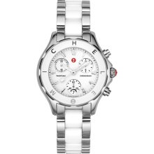 White MICHELE Tahitian White Ceramic and Stainless Ste... - Jewelry