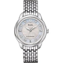 Women Bulova 96P125 Precisionist Stainless Steel Precisionist