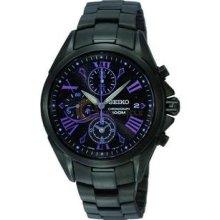 Women's Black Stainless Steel Case and Bracelet Chronograph Black