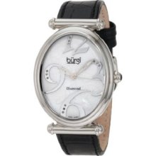 Women's BU39BK Oval Case Swiss Quartz Diamond Classic Stainless Steel