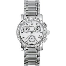 Women's Diamond Chronograph White Dial