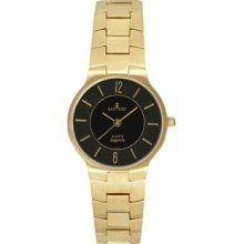 Women's Gold Tone Seville Dress Watch Black