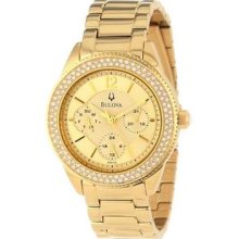 Women's Gold Tone Stainless Steel Case and Bracelet Gold Tone