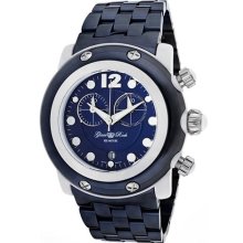 Women's Miami Beach Chronograph Blue Dial Blue Ion Plated Stainle ...