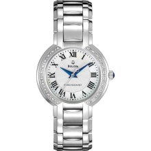 Women's Precisionist Fairlawn Quartz Diamond Dial Bezel Mother Of Pearl Dial