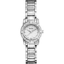 Women's Stainless Steel Quartz White Dial Diamond