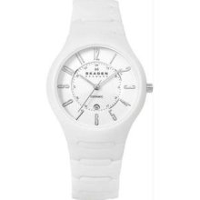 Women's White Ceramic Quartz Crystal Mother Of