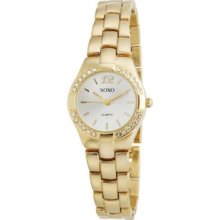 XOXO Women's XO110 Silver Dial Gold-tone Bracelet