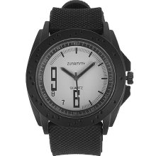 Zunammy Textured Strap Watch In Black