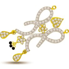 0.49ct Two Tone Designer Diamond Mangalsutra