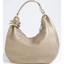 $1,475 Jimmy Choo 'solar - Large' Pearlized Metallic Lambskin Leather Hobo Italy