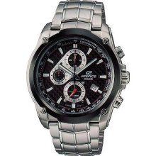 100% Genuine Casio Edifice Black Steel Watch Chronograph Ef-524sp-1a