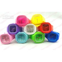 100pcs/lot Sales Square Candy Watch Bracelet Wrist Watch Fashion Sil