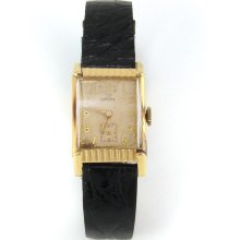 14k Gold Orvin Tank Style Watch