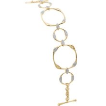 14K Gold over Sterling Silver, Diamond Accent Fashion Bracelet