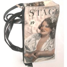 1932 vintage retro paper SHOULDER BAG with 2 strap