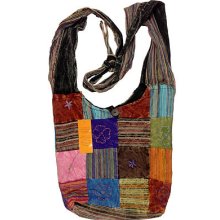 1960s Hippy Hippie Double Side Hobo Handmade Cotton Bags Adjustable Diy Strap