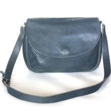 1980s Coach Purse / Navy / Crossbody Bag / Large