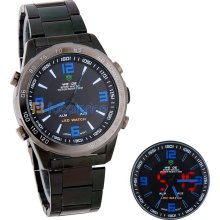 30m Water-resistant Sports LED Watch (Blue)