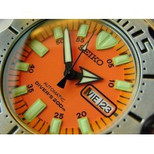 42mm Seiko Orange Moster 200m Automatic Diver Submariner Mens Watch