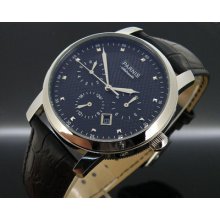 43mm Parnis Textrured Dial Black Dial Automatic Mens Seagull Wristwatches 291