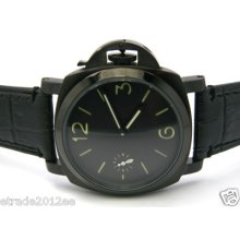 445 Parnis 44mm Mini Fiddy Swan Neck Handwind Pvd Military Green Sandwich Watch