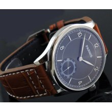 44mm Parnis Hand Winding See-though Back Stainless Steel Case Mens Watch P013