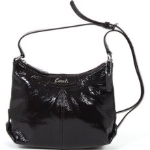 48252 Coach Ashley Mahogany Patent Leather Swingpack Crossbody Purse