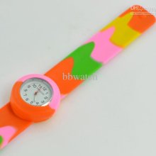 50pcs Multicolor Snal Watch Candy Jelly Slap Watch For Boys Girls Fa