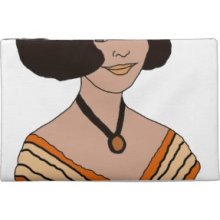 60s Girl in Orange Travel Accessory Bags