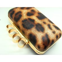 7 inch leopart rings clutch / purse / dressing case / Made to order