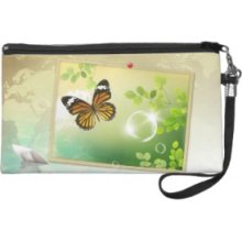 A Butterfly World Wristlet Purse