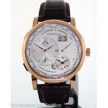 A. Lange & Sohne Lange 1 18kt Rose Gold Time Zone Silver Dial