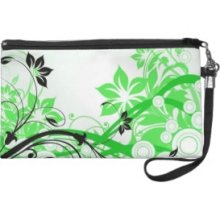 Abstract Floral 5 Wristlet Clutch