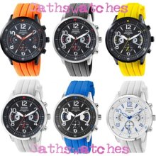 Accurist Gents Acctiv Sports Chronograph Silicon Strap Watch Colour Choices