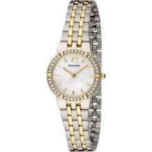 Accurist Lb1738p Ladies Core Classic Crystals Silver Gold Watch