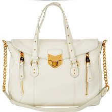 Aimee Kestenberg Leather Aimee Tote with Stud Detail - White - One Size