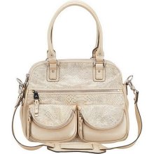 Aimee Kestenberg Leather Lucy Satchel w/Front Pockets - Tie Dye Python - One Size