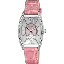 Akribos XXIV Women's Diamond Swiss Quartz Tonneau Strap Watch