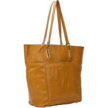 Alex.max Bv 2703 Marrone Made In Italy Leather Tan Shopper/tote