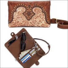 American West Grab And Go Collection Folded Clutch Detachable Adjustable Strap