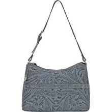 American West Zip top shoulder bag with 2 front pouches