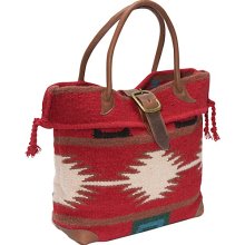 Amerileather Red Wool-blend Roamer Tote Bag (Maroon)