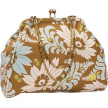 Amy Butler for Kalencom Nora Clutch with Chain - Turquoise Fern Flower