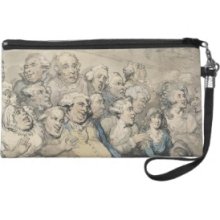 An Audience at Drury Lane Theatre (pen & ink and w Wristlet Purse