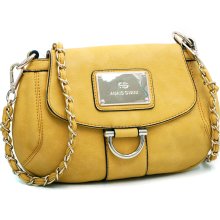 Anais Gvani Petite Chic Shoulder Bag with Gold Accents-Yellow