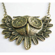 Ancient Golden Harry Potter Owl Necklace