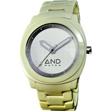 And Watch Unisex Epicurus Plastic Watch - White Rubber Strap - Silver Dial - ADWEPICURUS.TSI